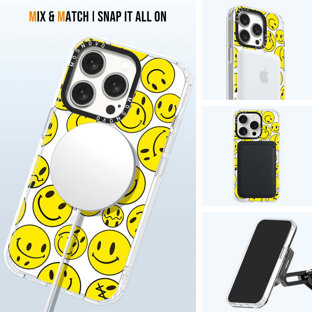 Smiley Face Phone Case - iPhone 15 Pro Case - MOSNOVO