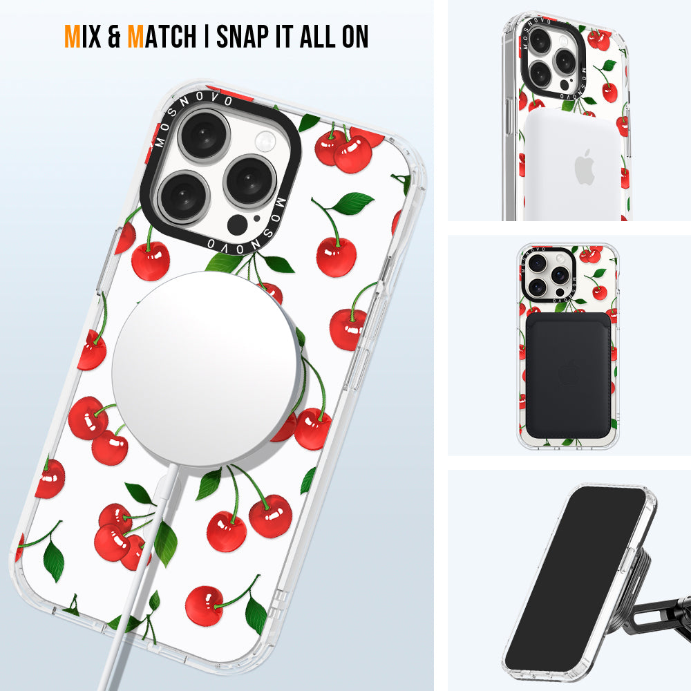 Poppy Cherry Phone Case - iPhone 15 Pro Max Case - MOSNOVO