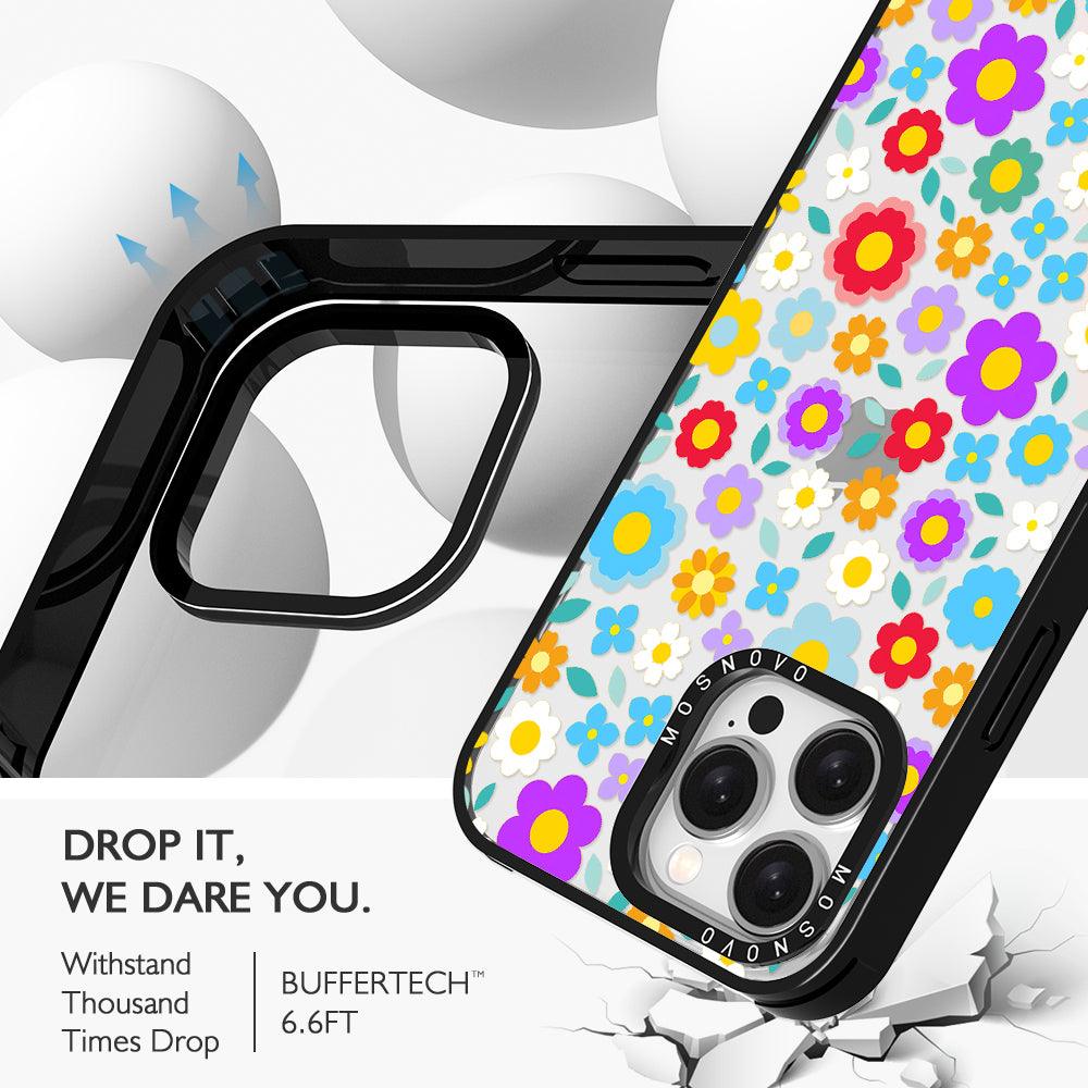 Retro Flower Phone Case - iPhone 15 Pro Max Case - MOSNOVO