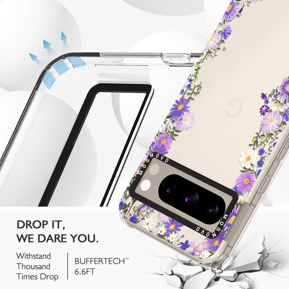 Purple Daisy Garden Phone Case - Google Pixel 8 Pro Case - MOSNOVO