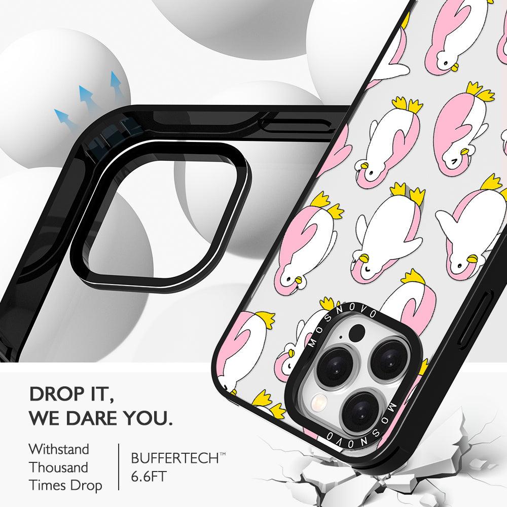 Pink Penguins Phone Case - iPhone 15 Pro Max Case - MOSNOVO