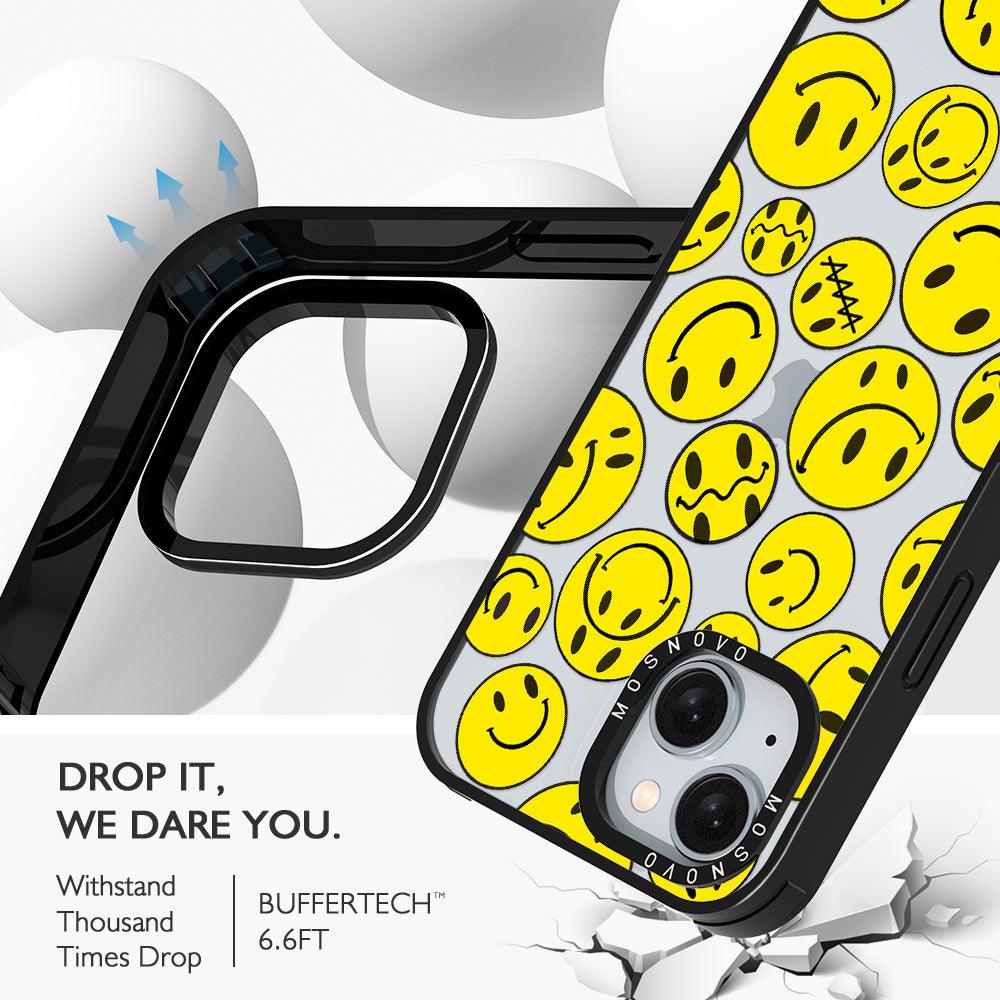 Smiley Face Phone Case - iPhone 15 Plus Case - MOSNOVO