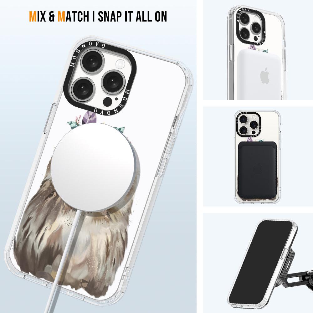 Cute Owl Phone Case - iPhone 15 Pro Max Case - MOSNOVO