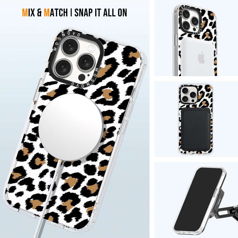 Leopard Print Phone Case - iPhone 15 Pro Max Case - MOSNOVO