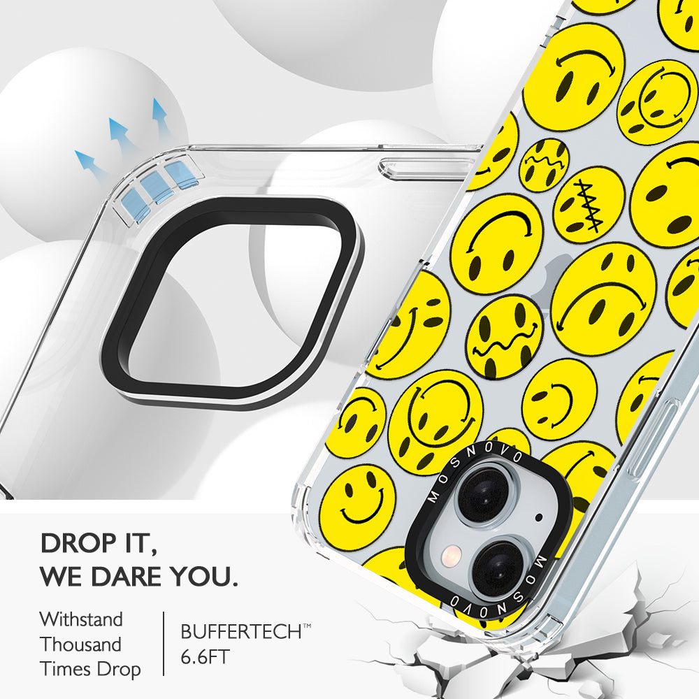 Smiley Face Phone Case - iPhone 15 Plus Case - MOSNOVO