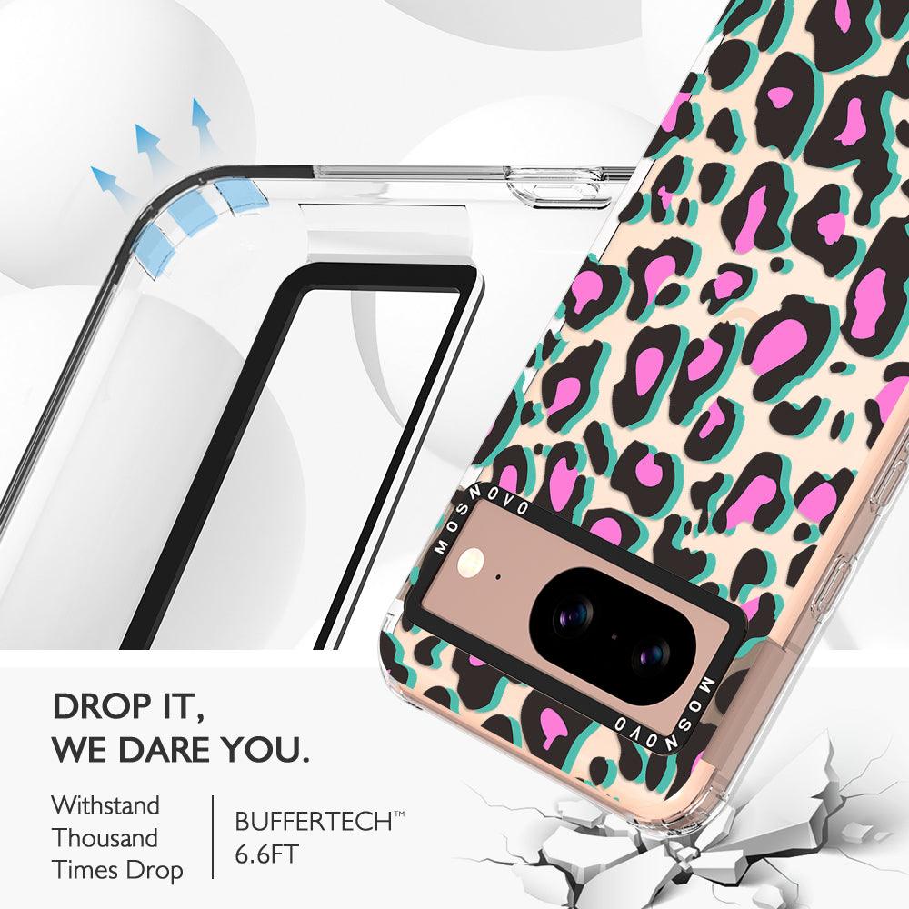 Hot Pink Leopard Print Phone Case - Google Pixel 8 Case - MOSNOVO