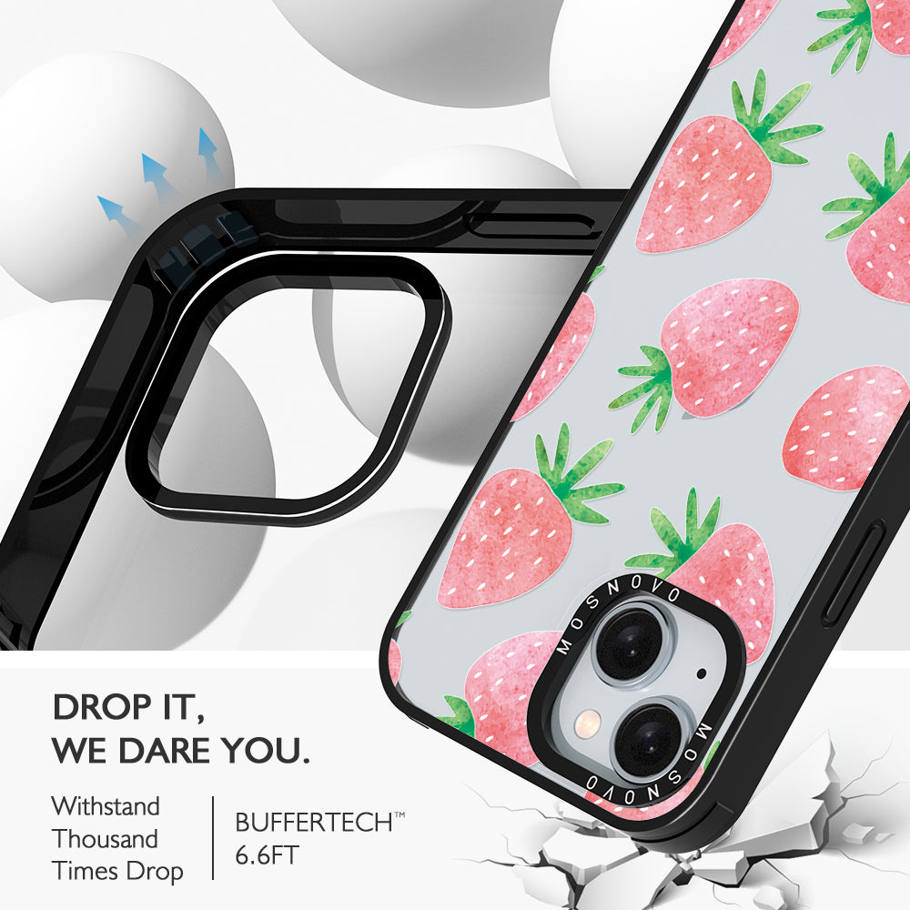 Pastel Strawberry Phone Case - iPhone 15 Case - MOSNOVO