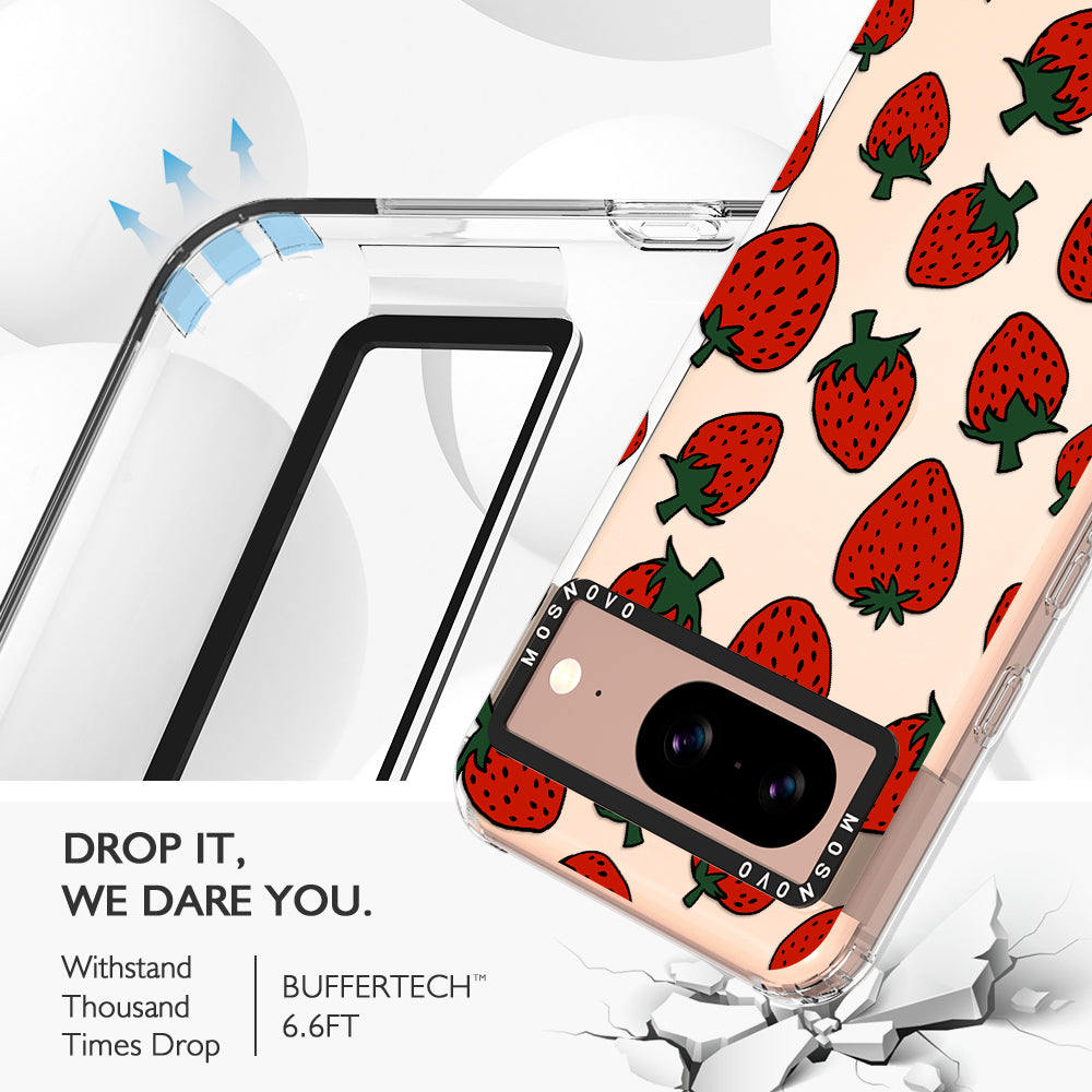 Red Strawberry Phone Case - Google Pixel 8 Case - MOSNOVO