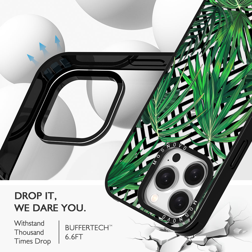 Areca Palm Pattern Phone Case - iPhone 15 Pro Case - MOSNOVO