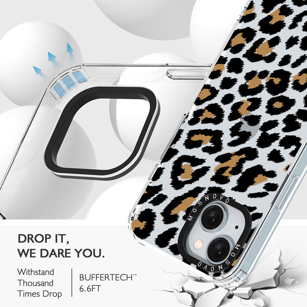 Leopard Print Phone Case - iPhone 15 Case - MOSNOVO