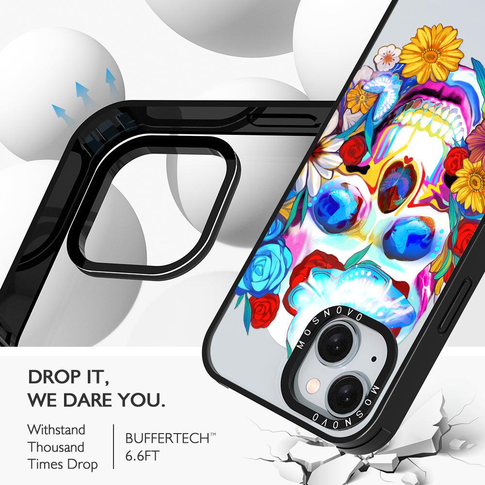 Neon Skull Phone Case - iPhone 15 Case - MOSNOVO