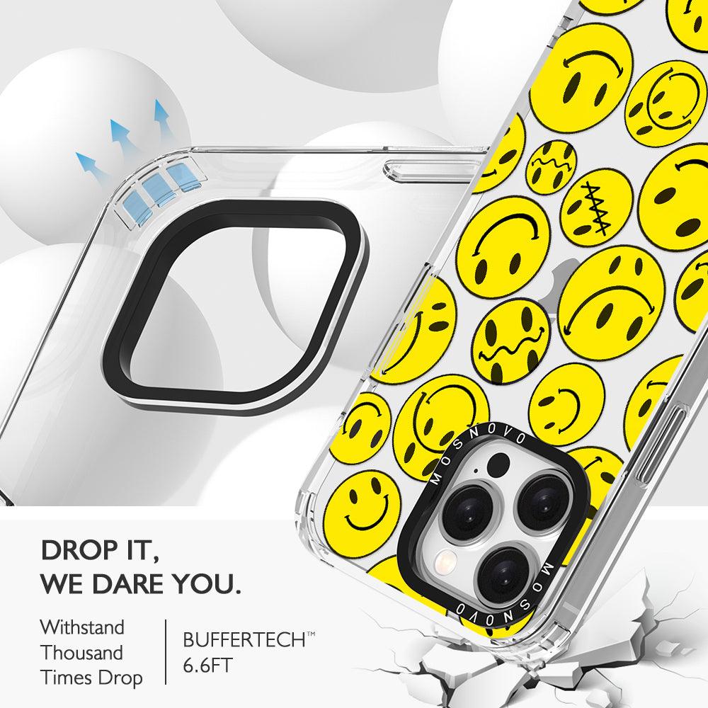 Smiley Face Phone Case - iPhone 15 Pro Max Case - MOSNOVO