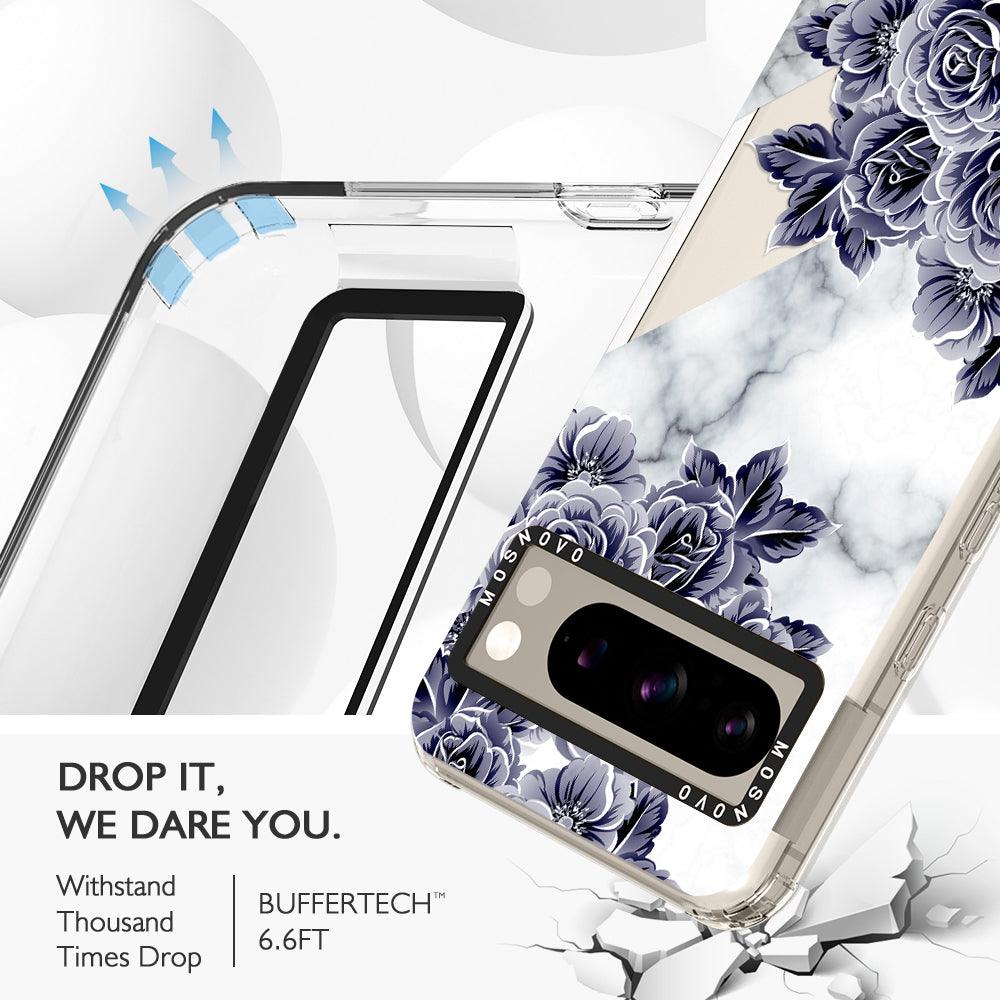 Purple Flower Marble Phone Case - Google Pixel 8 Pro Case