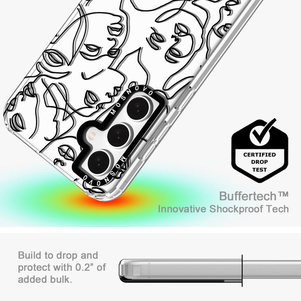 Abstract Face Line Art Phone Case - Samsung Galaxy S23 FE Case