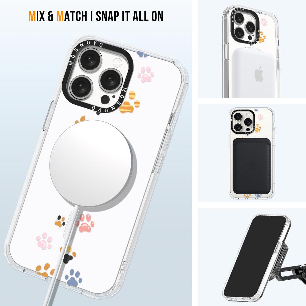 Colorful Paw Phone Case - iPhone 15 Pro Max Case - MOSNOVO