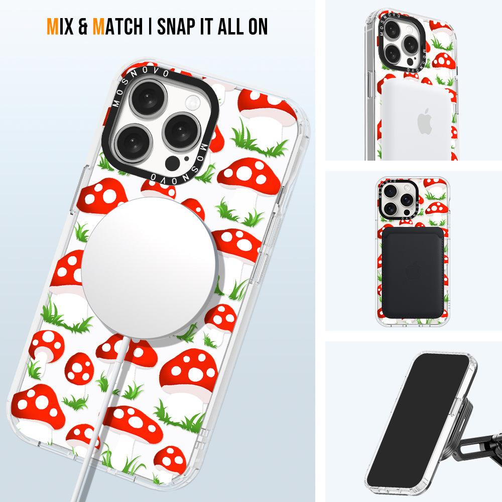 Cute Mushroom Phone Case - iPhone 15 Pro Max Case - MOSNOVO