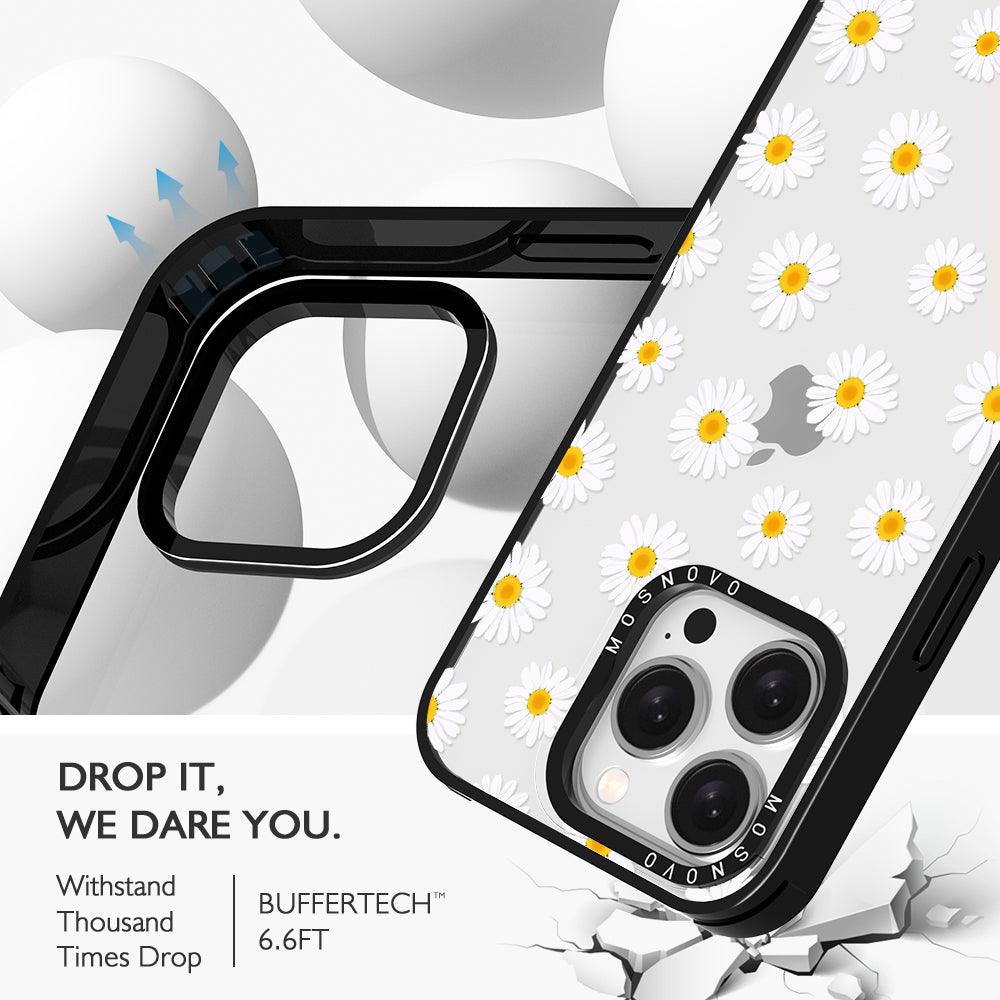 White Daisy Phone Case - iPhone 15 Pro Case - MOSNOVO