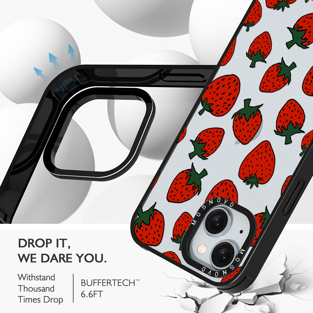 Red Strawberry Phone Case - iPhone 15 Case - MOSNOVO