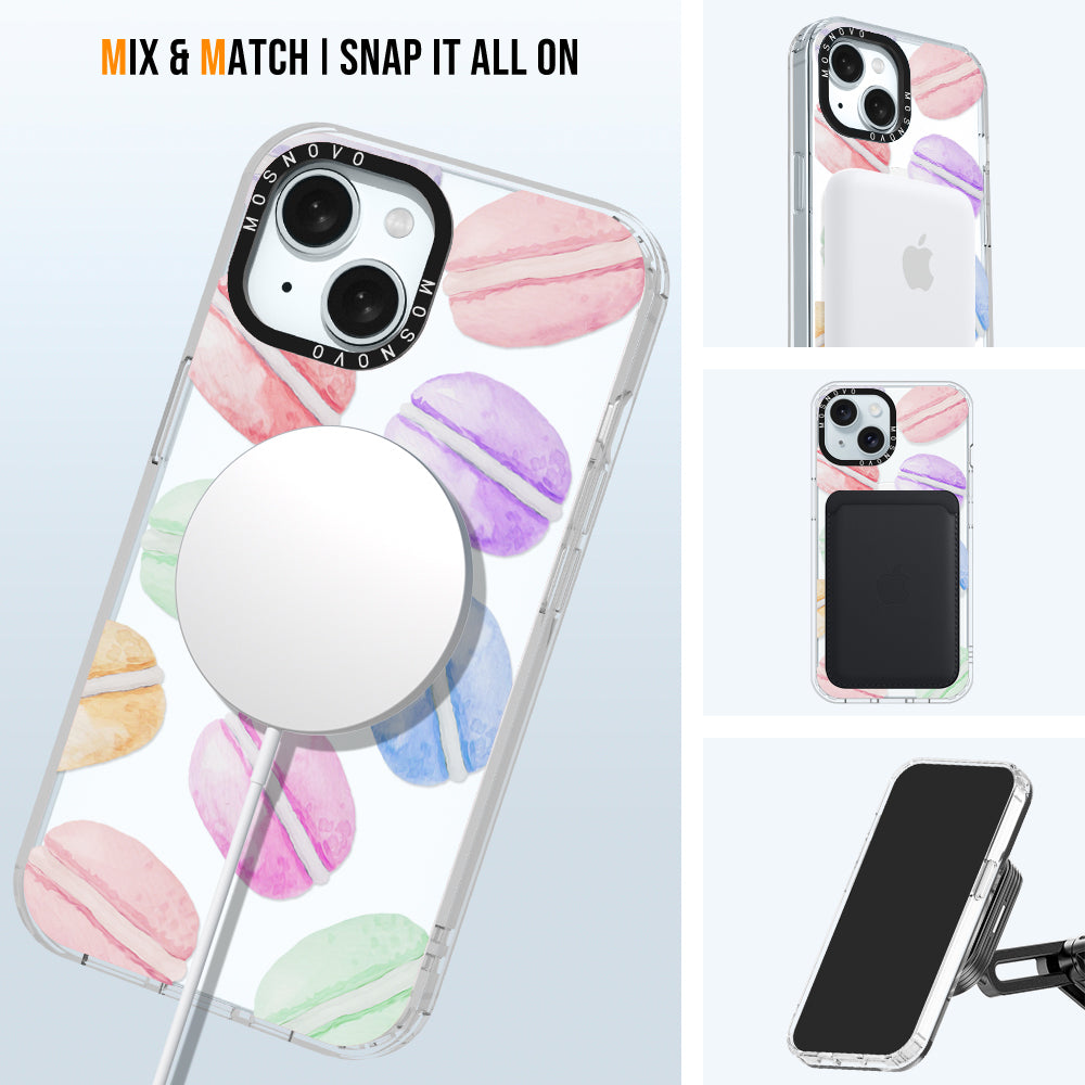 Pastel Macaron Phone Case - iPhone 15 Case - MOSNOVO