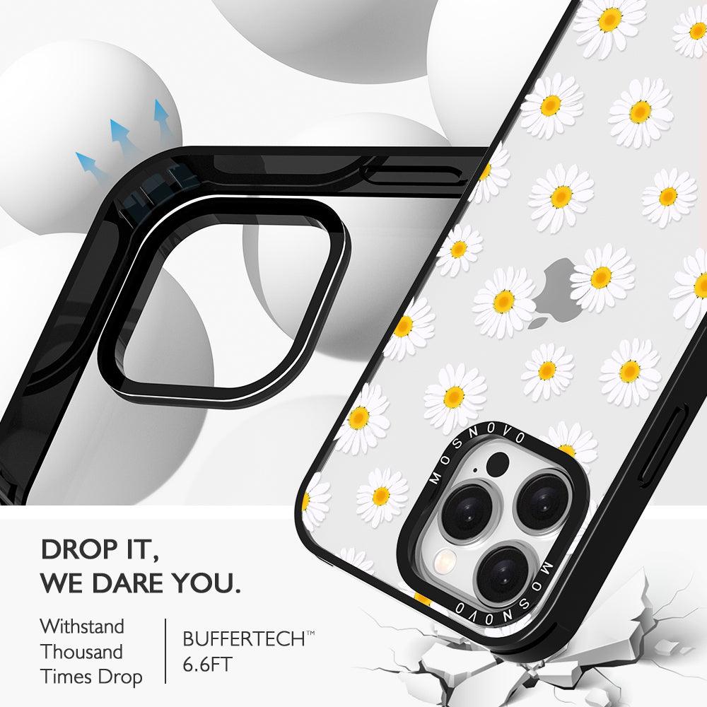 White Daisy Phone Case - iPhone 15 Pro Max Case - MOSNOVO