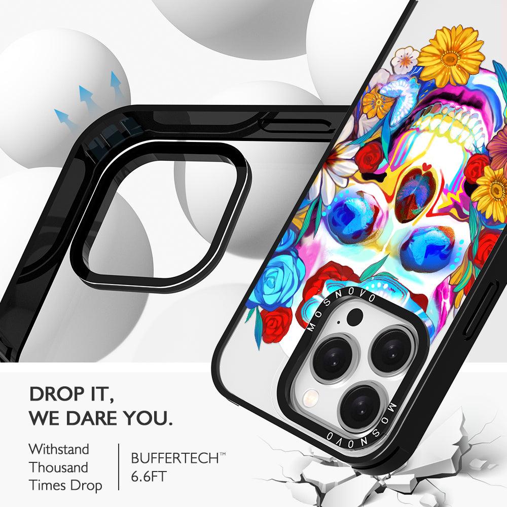 Neon Skull Phone Case - iPhone 15 Pro Case - MOSNOVO