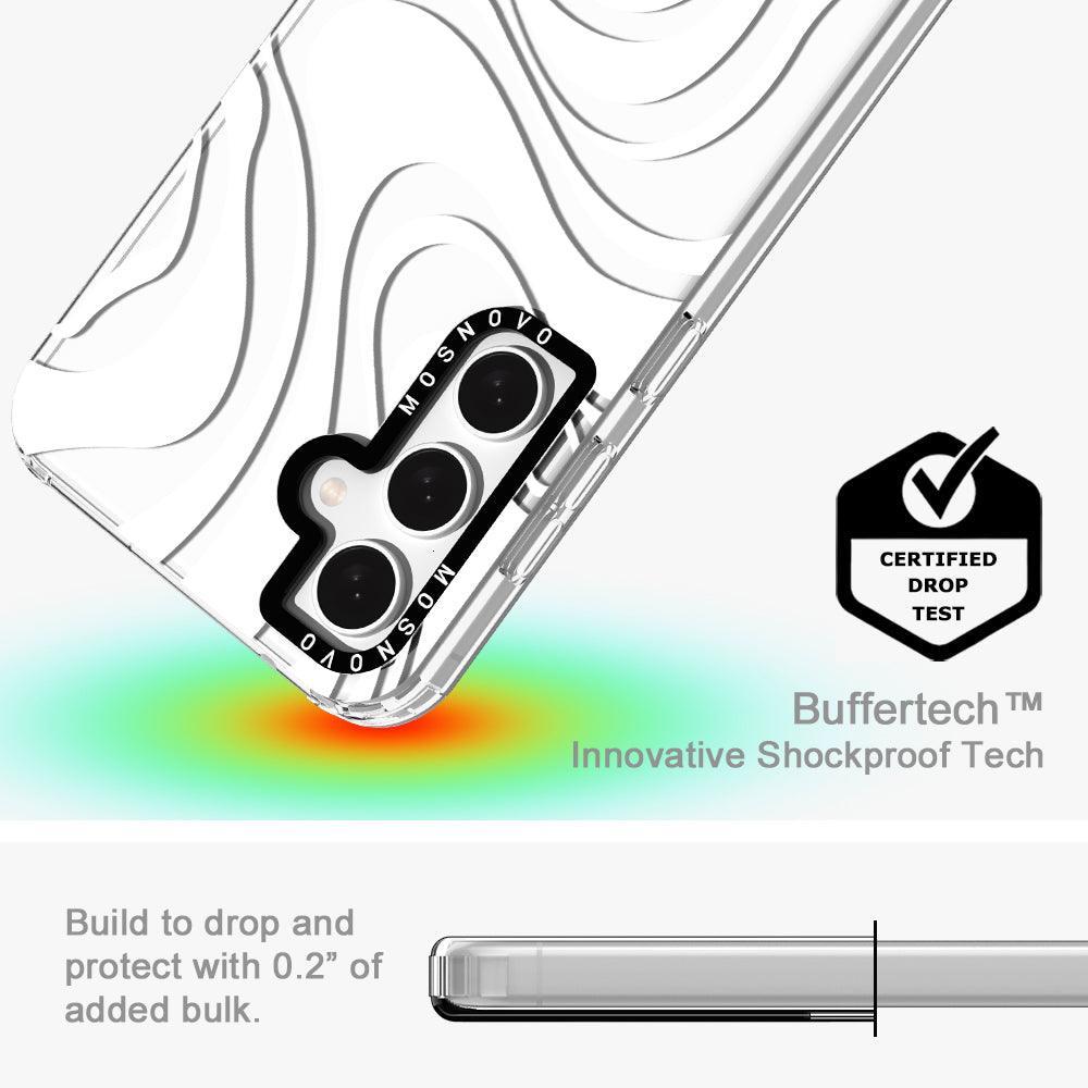 White Swirl Phone Case - Samsung Galaxy S23 FE Case