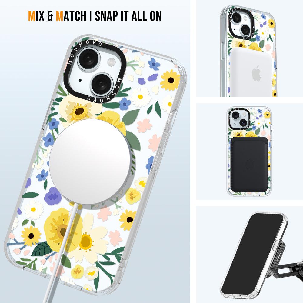 Spring Wild Floral Phone Case - iPhone 15 Case - MOSNOVO