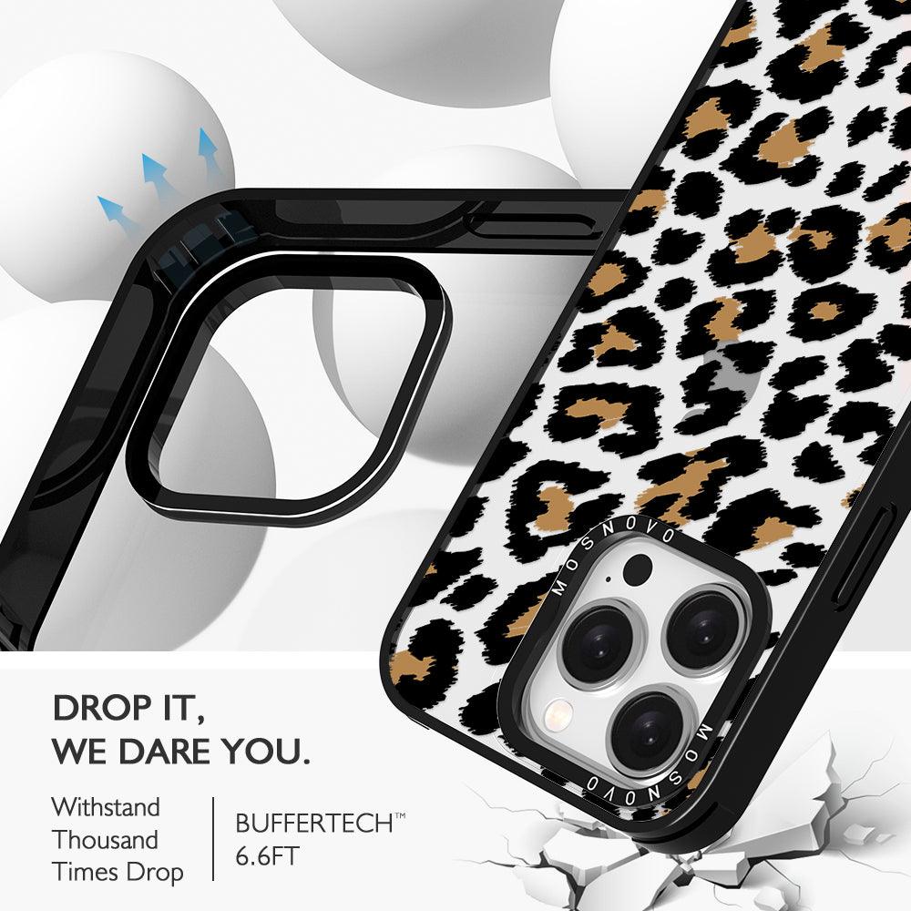 Leopard Print Phone Case - iPhone 15 Pro Case - MOSNOVO