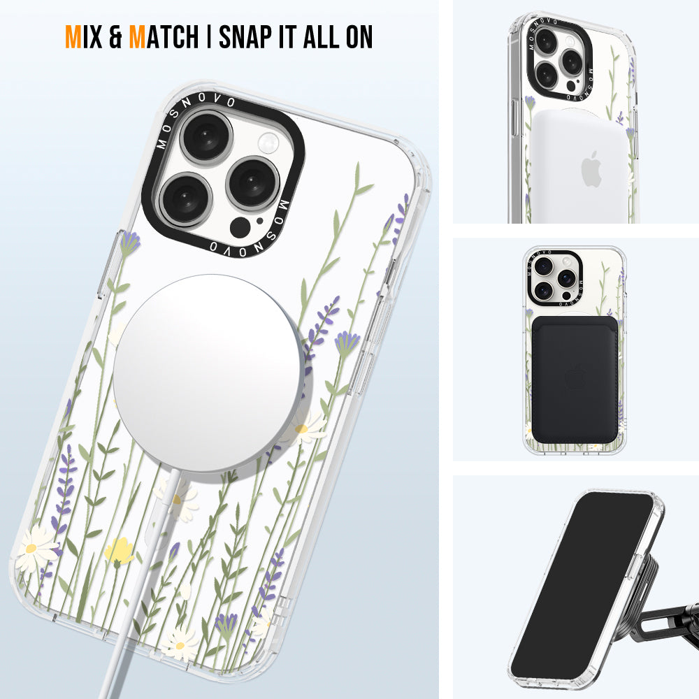 Wild Meadow Floral Phone Case - iPhone 15 Pro Max Case - MOSNOVO