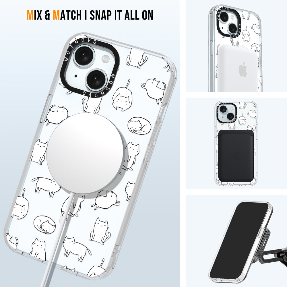 Cute Cats Phone Case - iPhone 15 Case - MOSNOVO