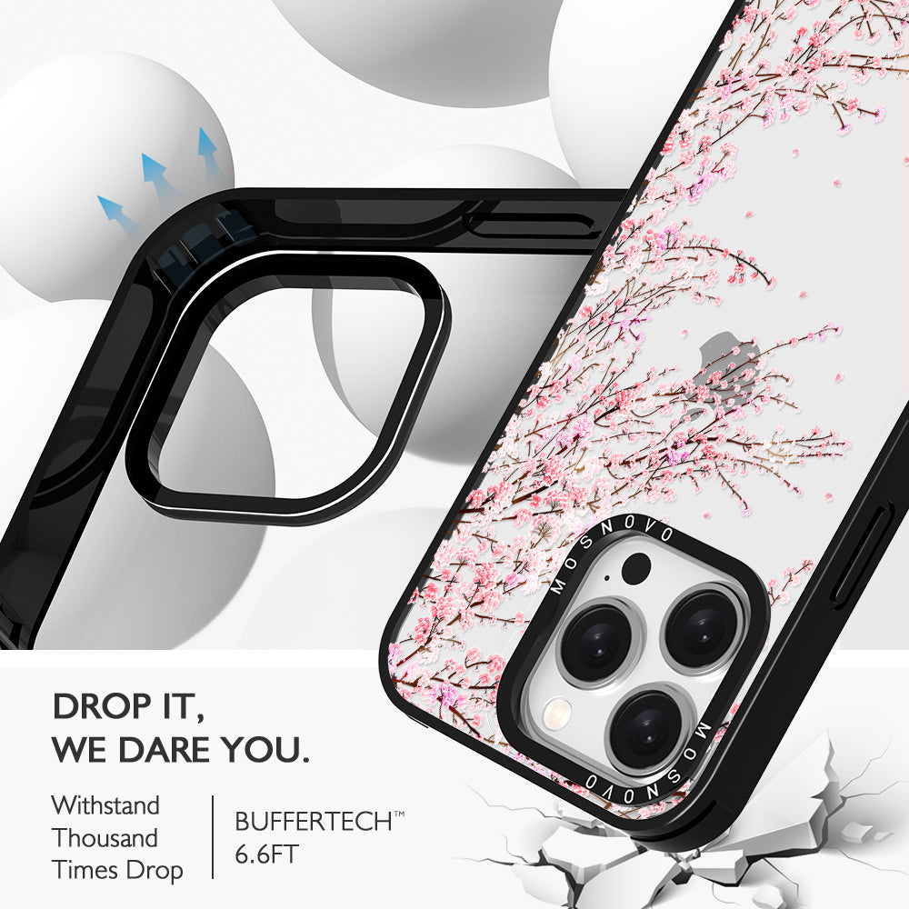 Cherry Blossom Phone Case - iPhone 15 Pro Case Black