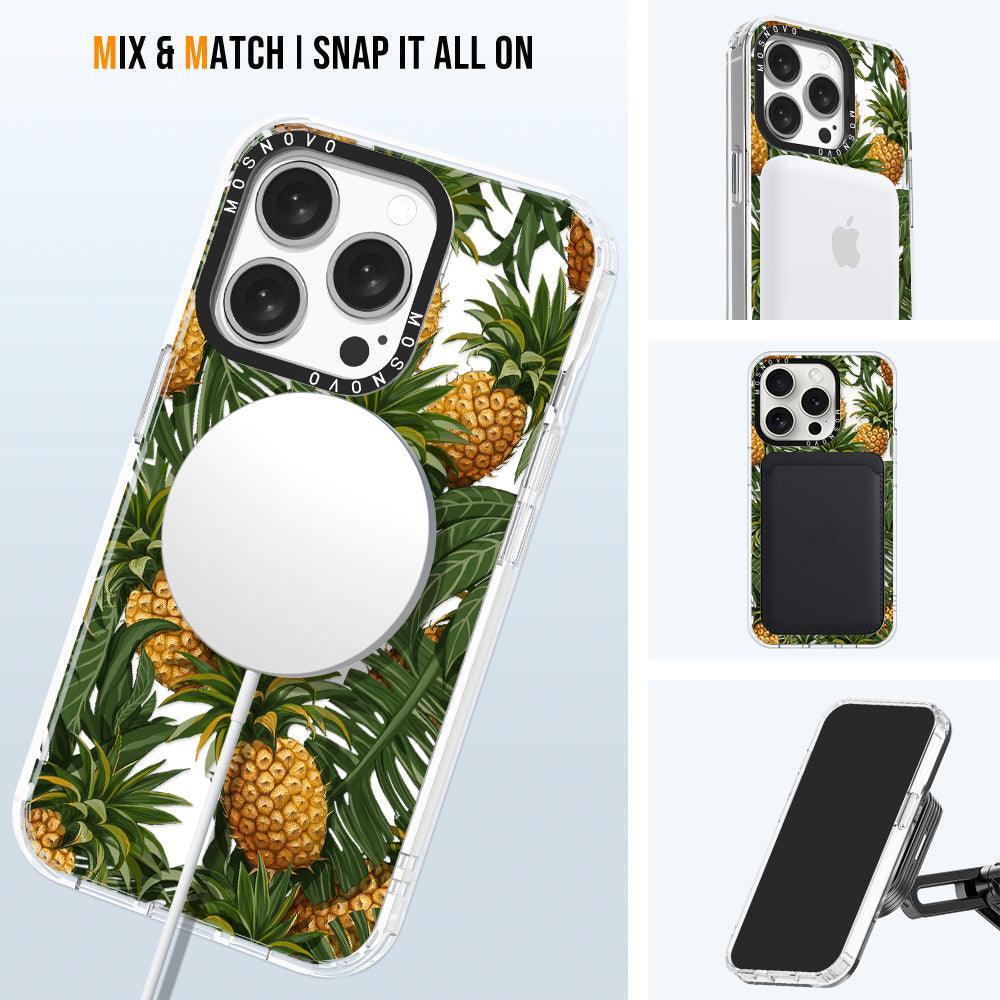 Pineapple Botany Phone Case - iPhone 15 Pro Case - MOSNOVO