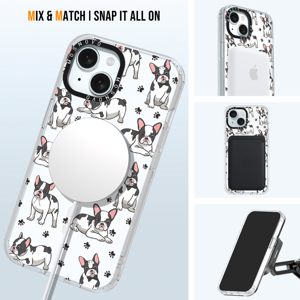 French Bulldog Phone Case - iPhone 15 Case Clear With Magsafe