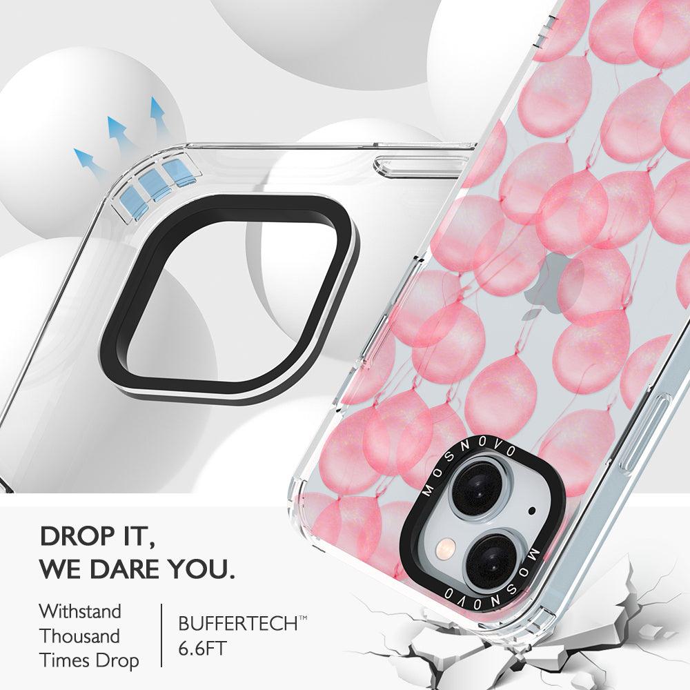 Pink Ballons Phone Case - iPhone 15 Case - MOSNOVO