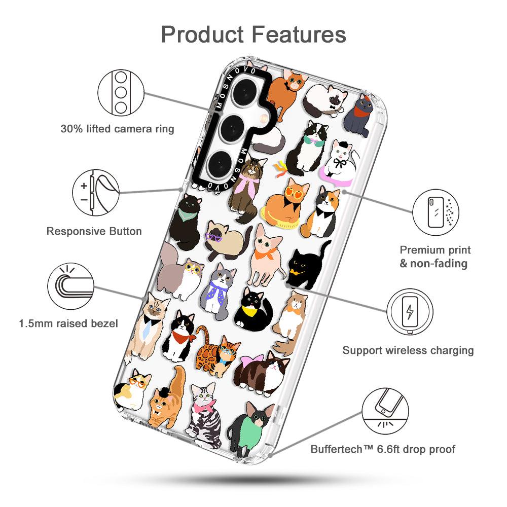 Cute Cats Phone Case - Samsung Galaxy S23 FE Case