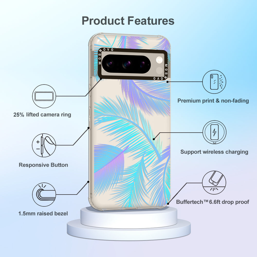 Gradient Tropical Palm Leaf Phone Case - Google Pixel 8 Pro Case - MOSNOVO