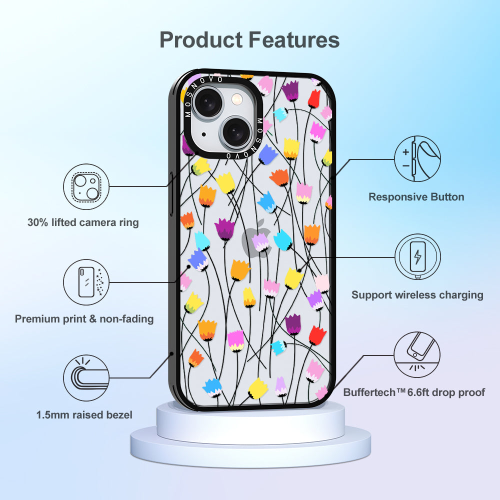 Tulips Bloom Floral Phone Case - iPhone 15 Case - MOSNOVO