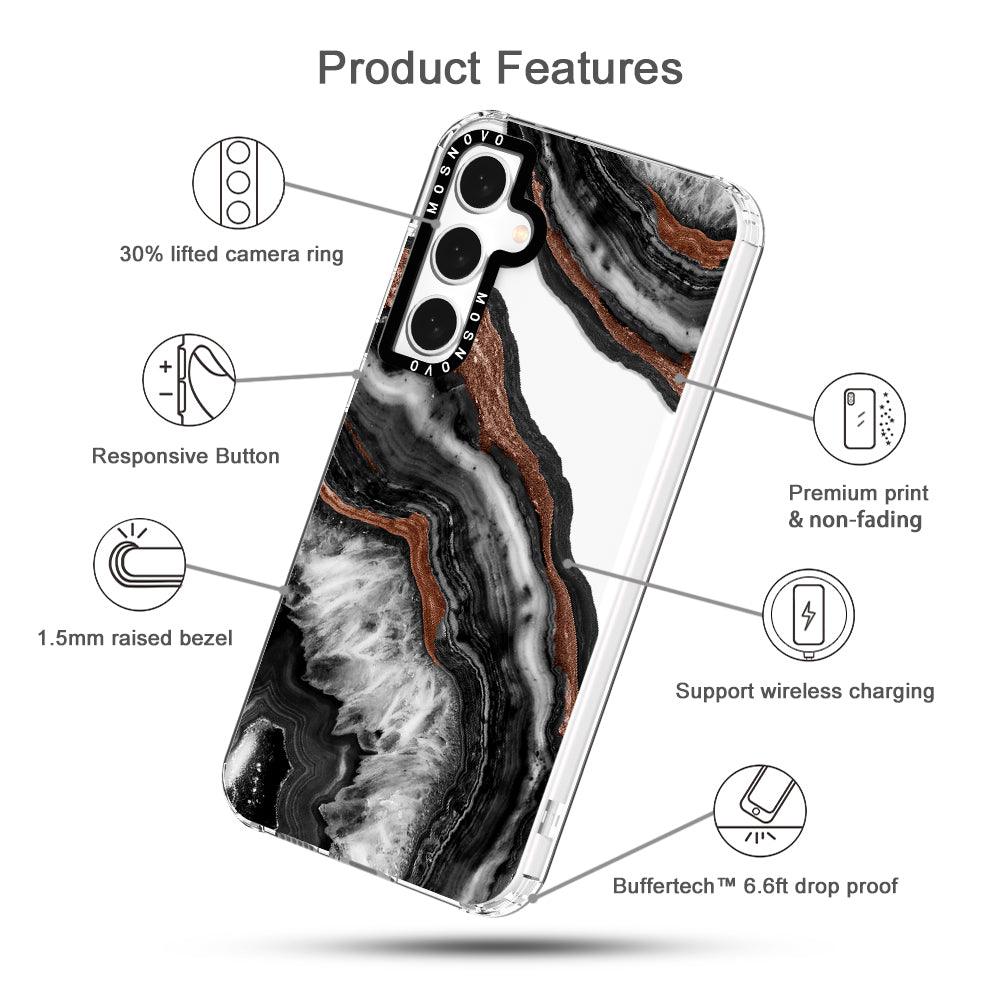 Black Agate Phone Case - Samsung Galaxy S23 FE Case