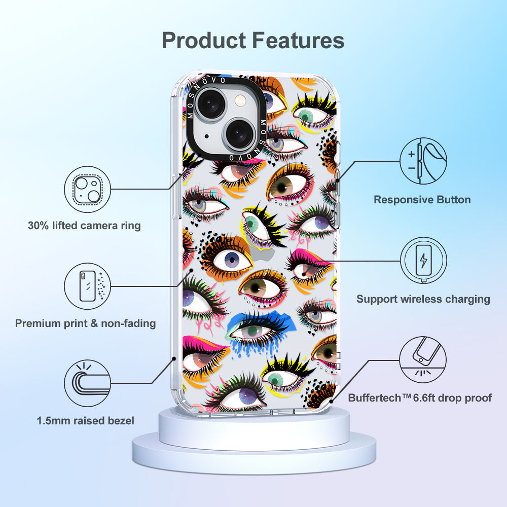 Eyes Phone Case - iPhone 15 Case - MOSNOVO