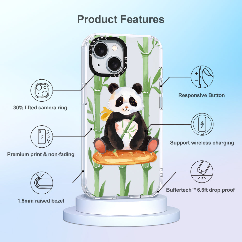 Bamboo Panda Phone Case - iPhone 15 Case - MOSNOVO