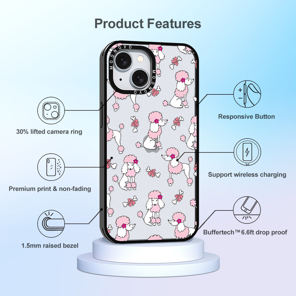 Cute Poodle Phone Case - iPhone 15 Plus Case - MOSNOVO