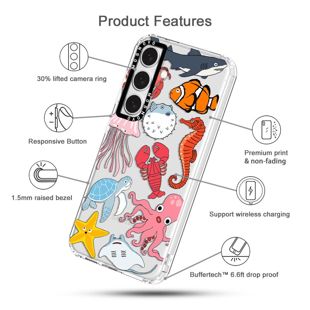 Cute Sea Animal Phone Case - Samsung Galaxy S24 Plus Case - MOSNOVO