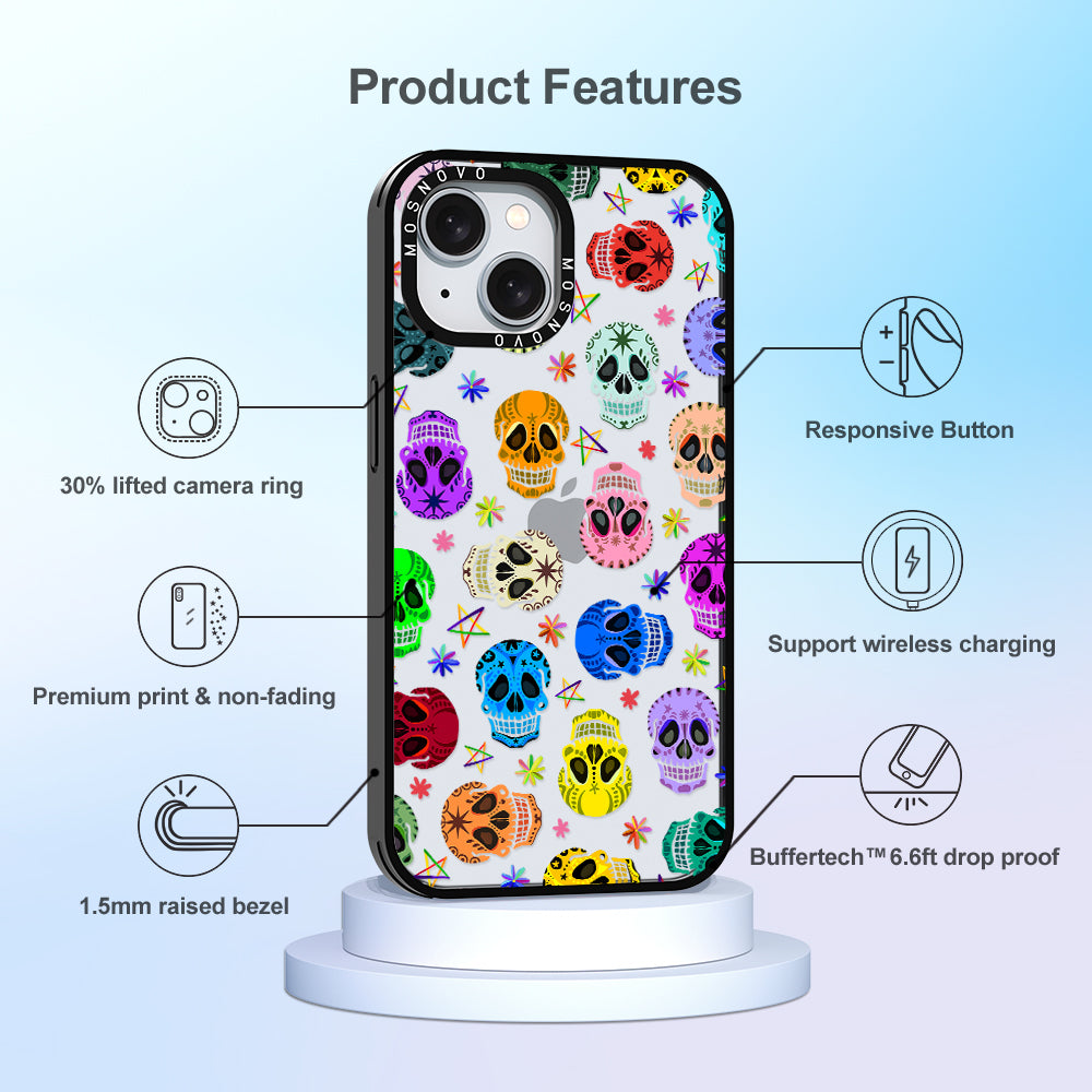 Skull Phone Case - iPhone 15 Plus Case - MOSNOVO