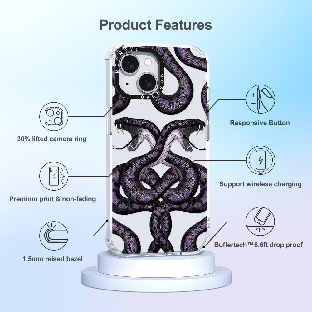 Mystery Snake Phone Case - iPhone 15 Plus Case - MOSNOVO