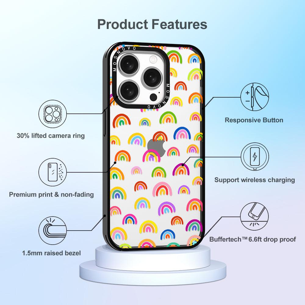 Cute Rainbow Phone Case - iPhone 15 Pro Case - MOSNOVO