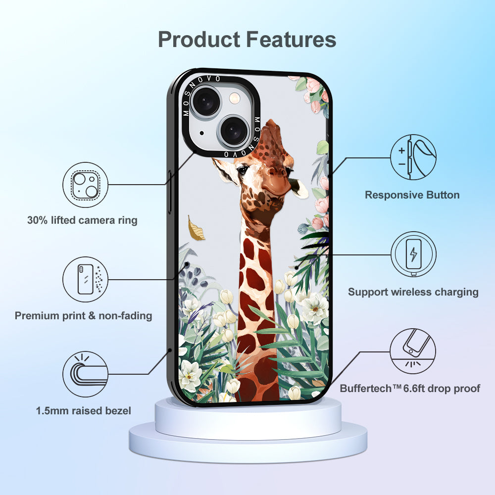 Giraffe In The Garden Phone Case - iPhone 15 Plus Case - MOSNOVO