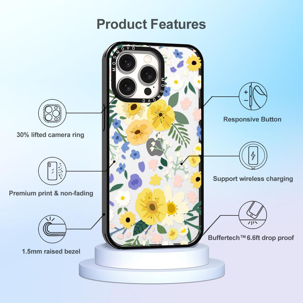 Spring Wild Floral Phone Case - iPhone 15 Pro Max Case - MOSNOVO