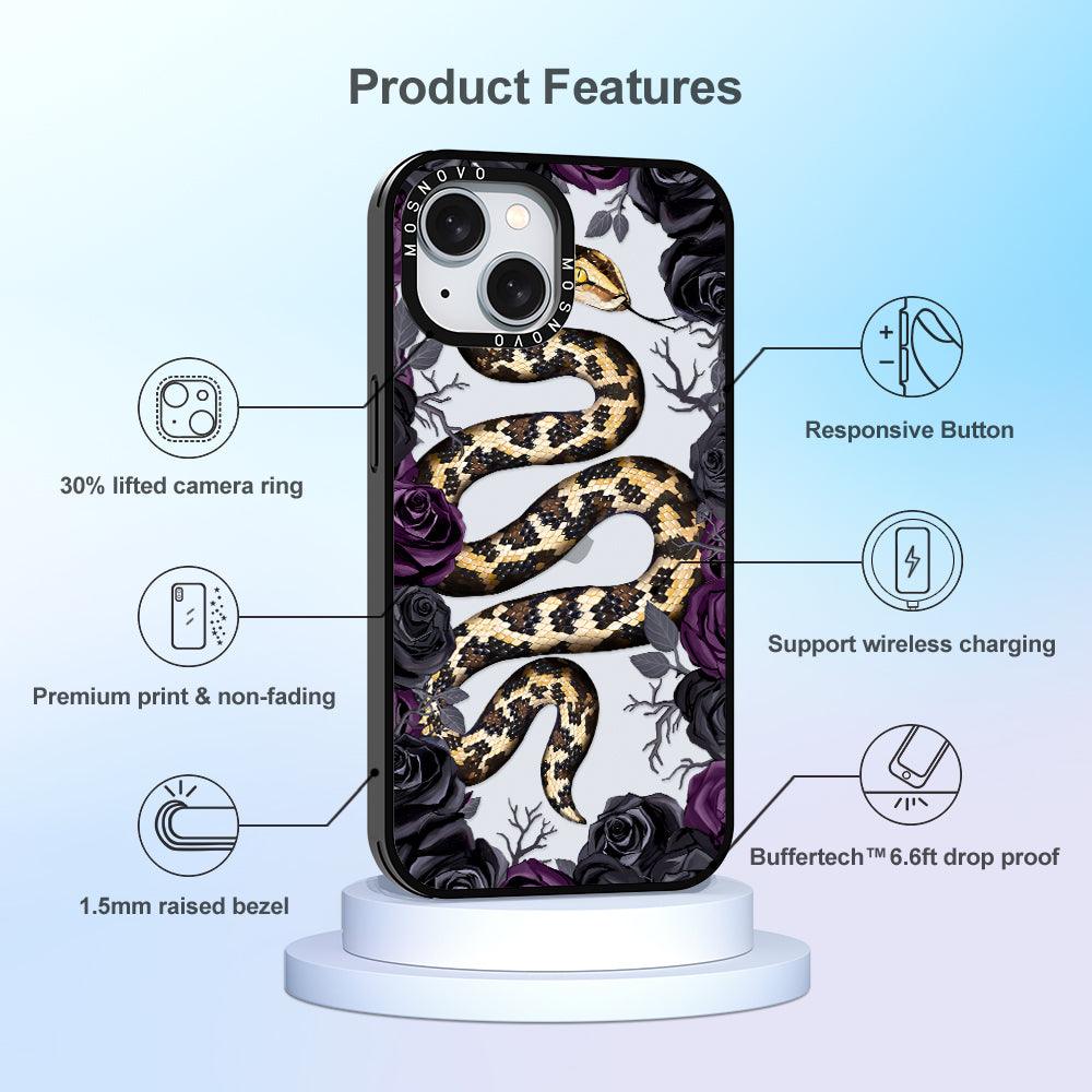 Secret Snake Garden Phone Case - iPhone 15 Plus Case - MOSNOVO