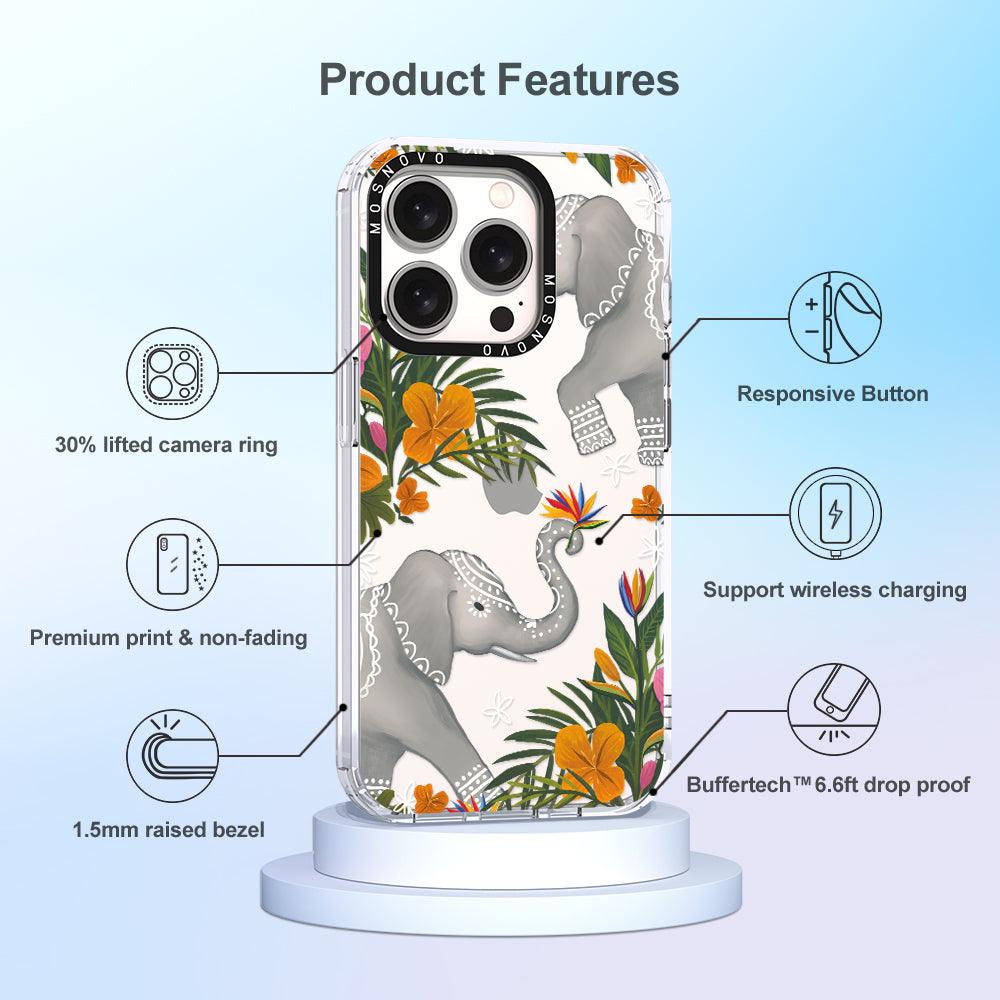 Elephant Phone Case - iPhone 15 Pro Case - MOSNOVO