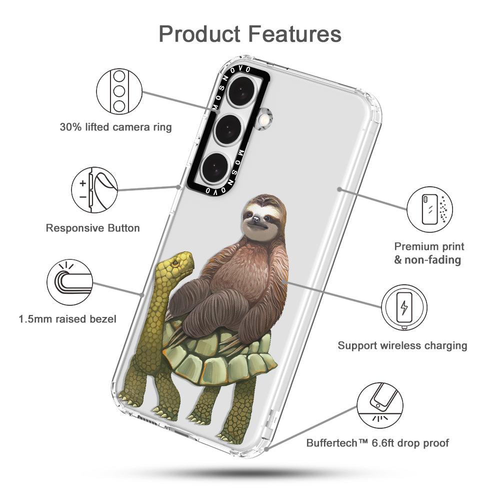 Sloth Turtle Phone Case - Samsung Galaxy S24 Case - MOSNOVO